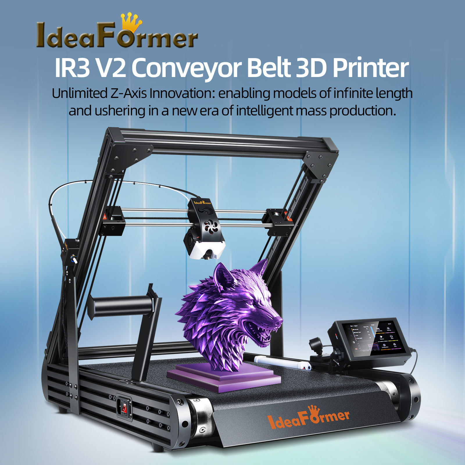 3D Printing Z Axis - IdeaFormer IR3 V2 Conveyor Belt 3D