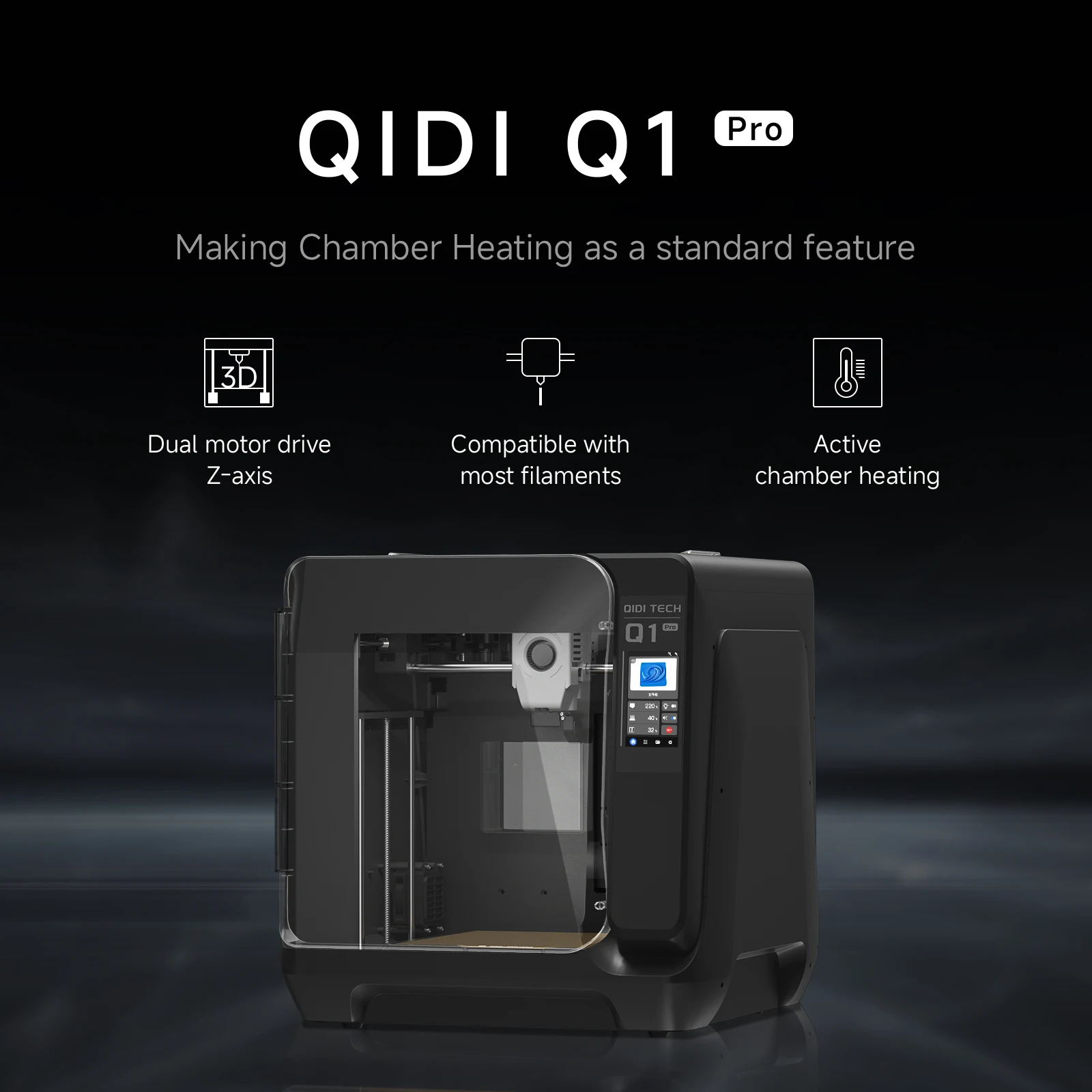 3D Printing Z Axis - QIDI Q1 Pro 3D Printer, 230V，600mm/s