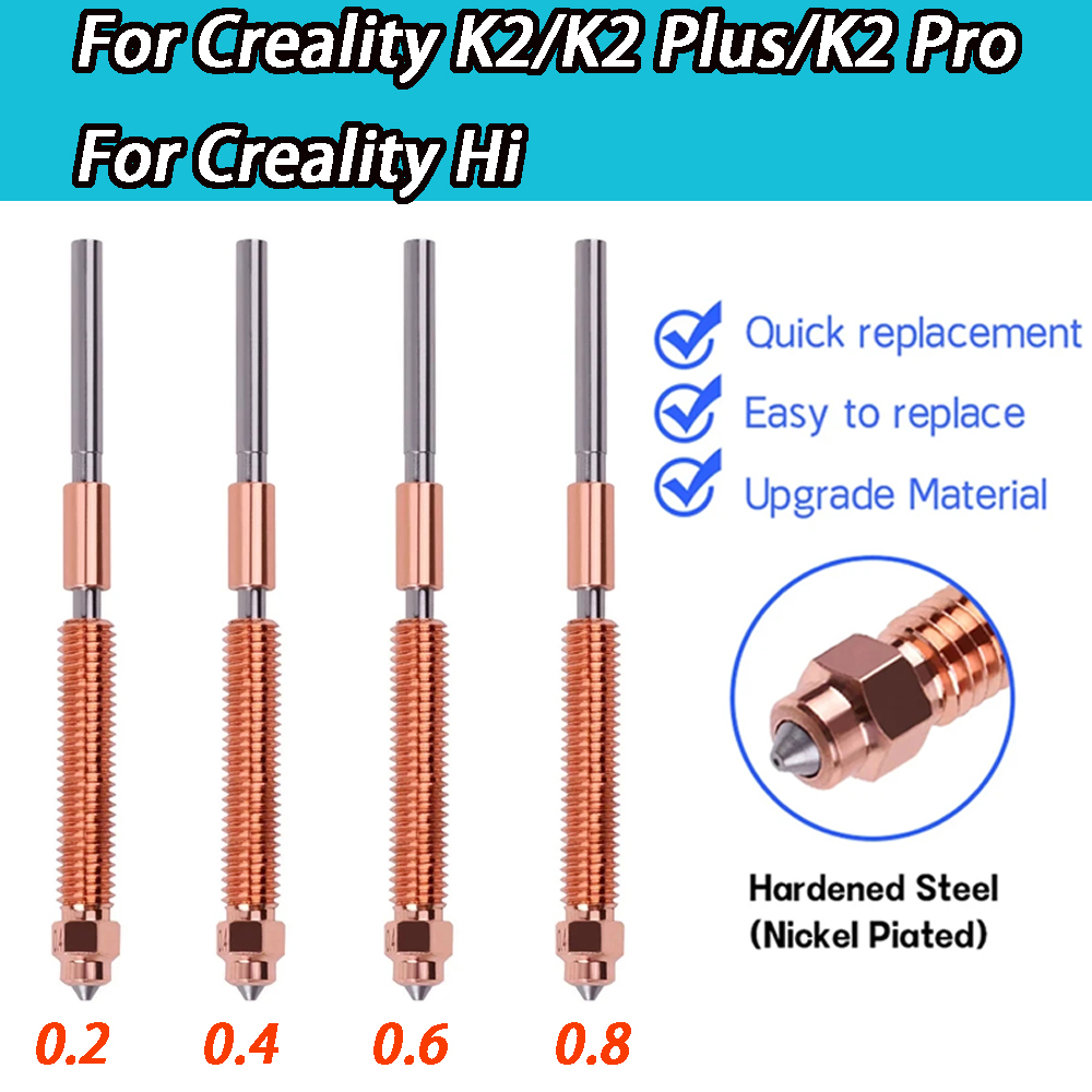 Nozzle 0.4Mm Hardened - Unicorn Hardened Steel Nozzle for Creality