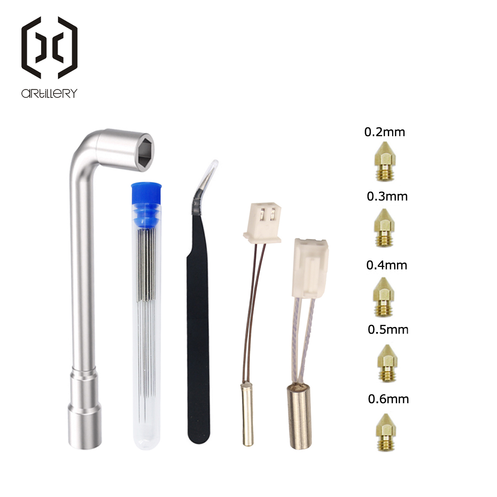 3D Printer Nozzle Brass - MK8 Hotend brass nozzle kit for