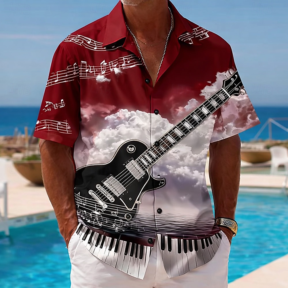 Men's Vintage Retro Music Fest - огляд і ціна 3D Printing Guitar