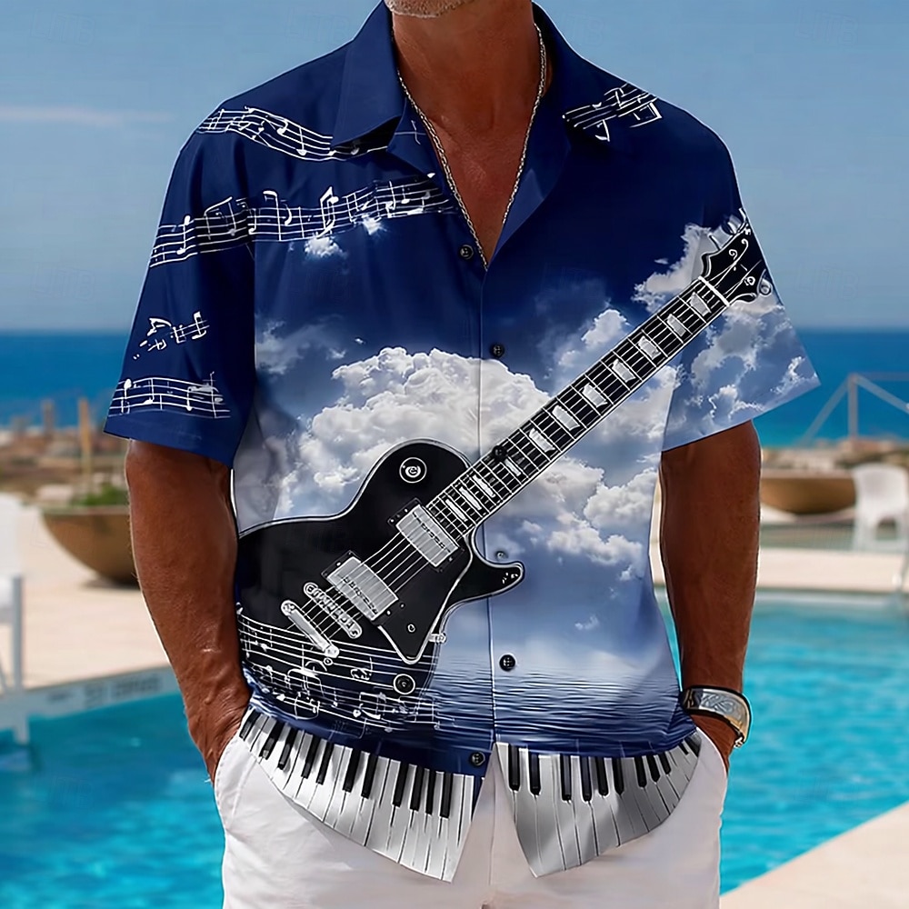 Men's Vintage Retro Music Fest - огляд і ціна 3D Printing Guitar
