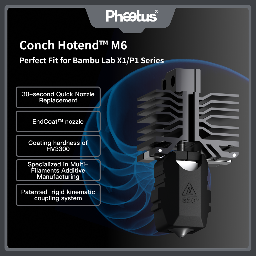 Phaetus For Bambu Lab X1 And P - огляд і ціна 3D Printer Hotend Kit