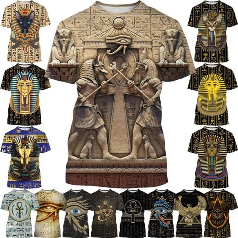 Summer New Pharaoh 3D Print T- - огляд і ціна 3D Printing Industrial