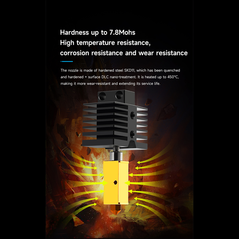 Hotend For Qidi X plus 3 / X m - огляд і ціна Nozzle 0.4Mm Hardened