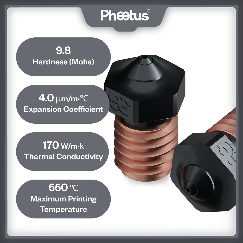 Phaetus Silicon Carbide V6 Noz - огляд і ціна 3D Printer Hotend Kit