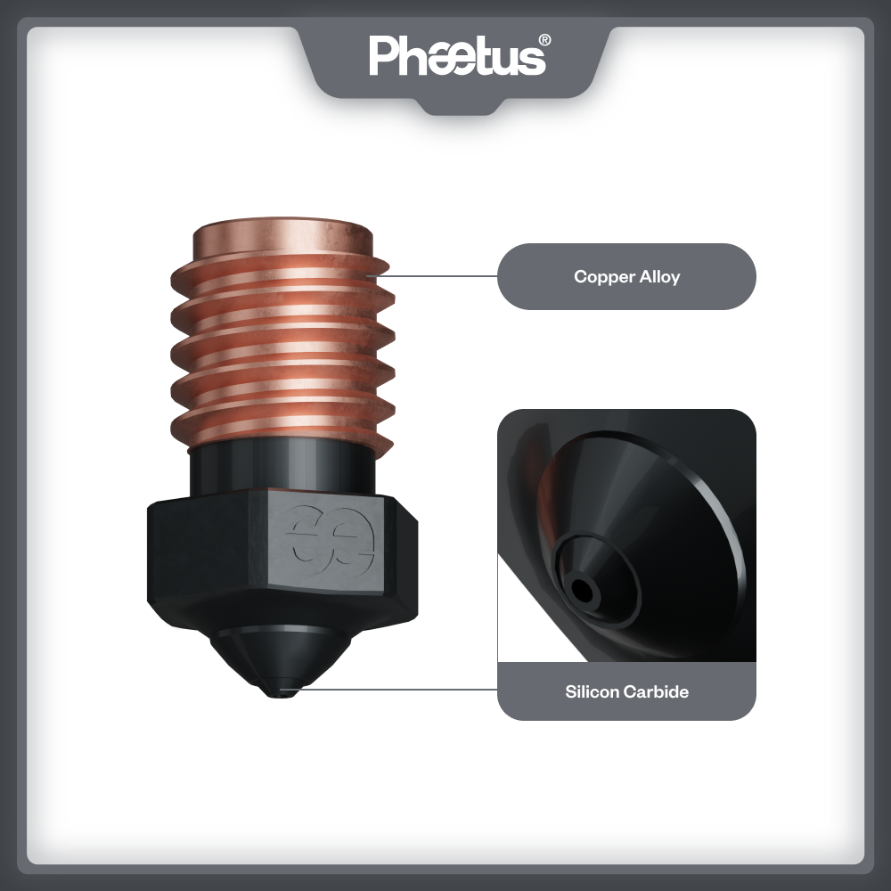 Phaetus Silicon Carbide V6 Noz - огляд і ціна 3D Printer Hotend Kit