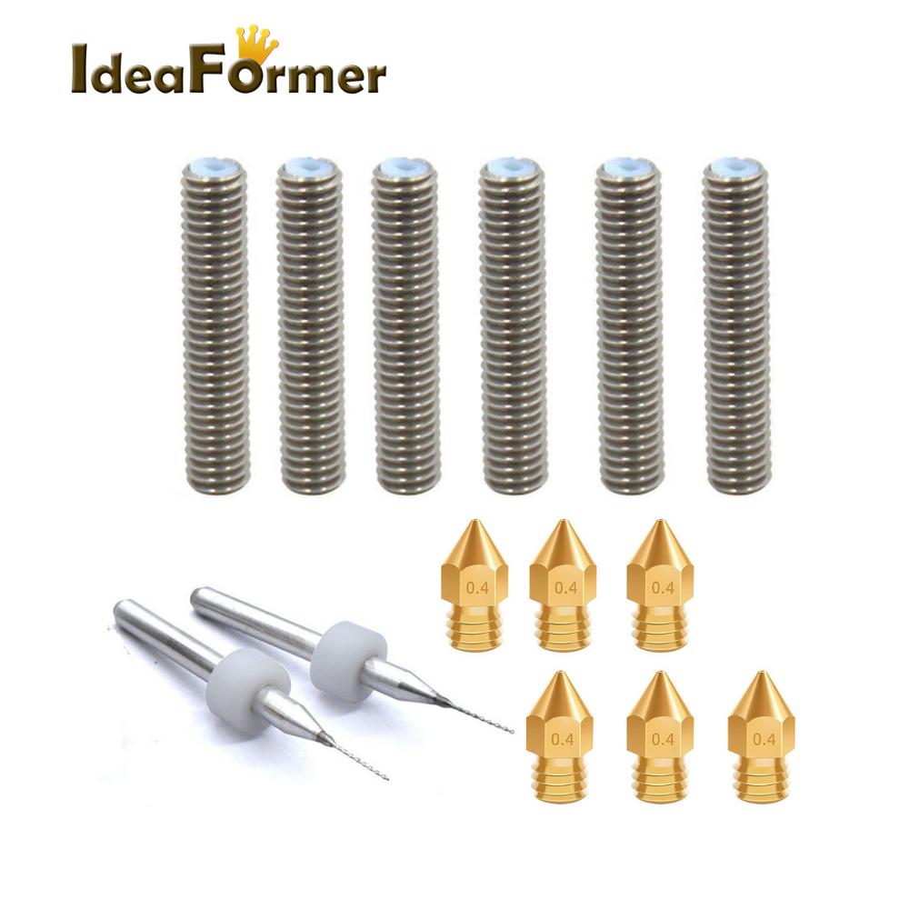 6Pcs MK8 0.4mm Brass Nozzle+6P - огляд і ціна 3D Printer Nozzle Brass