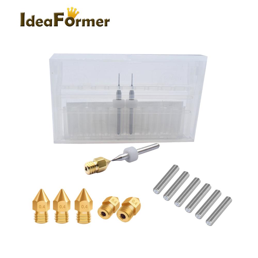 6Pcs MK8 0.4mm Brass Nozzle+6P - огляд і ціна 3D Printer Nozzle Brass