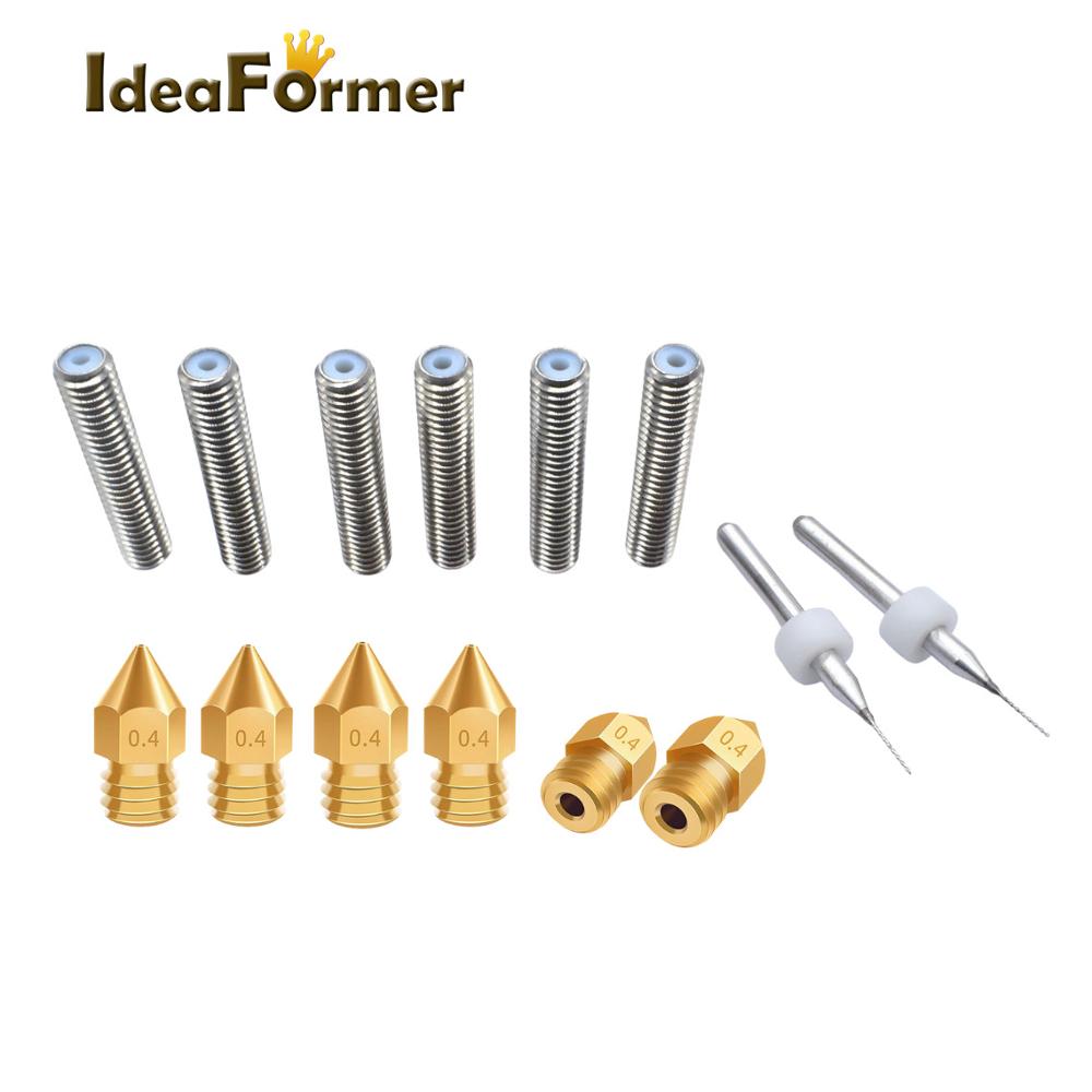 6Pcs MK8 0.4mm Brass Nozzle+6P - огляд і ціна 3D Printer Nozzle Brass