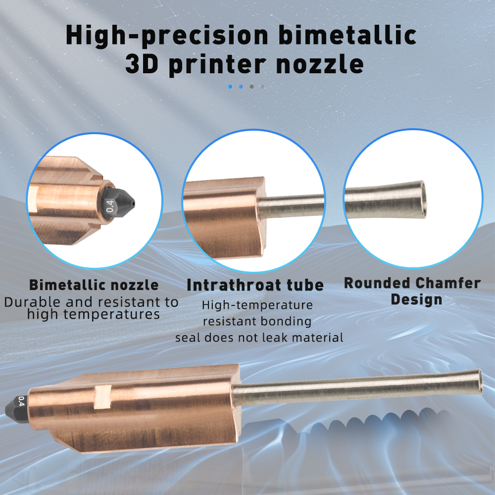 For Flashforge AD5X Bimetallic - огляд і ціна Nozzle 0.4Mm Hardened