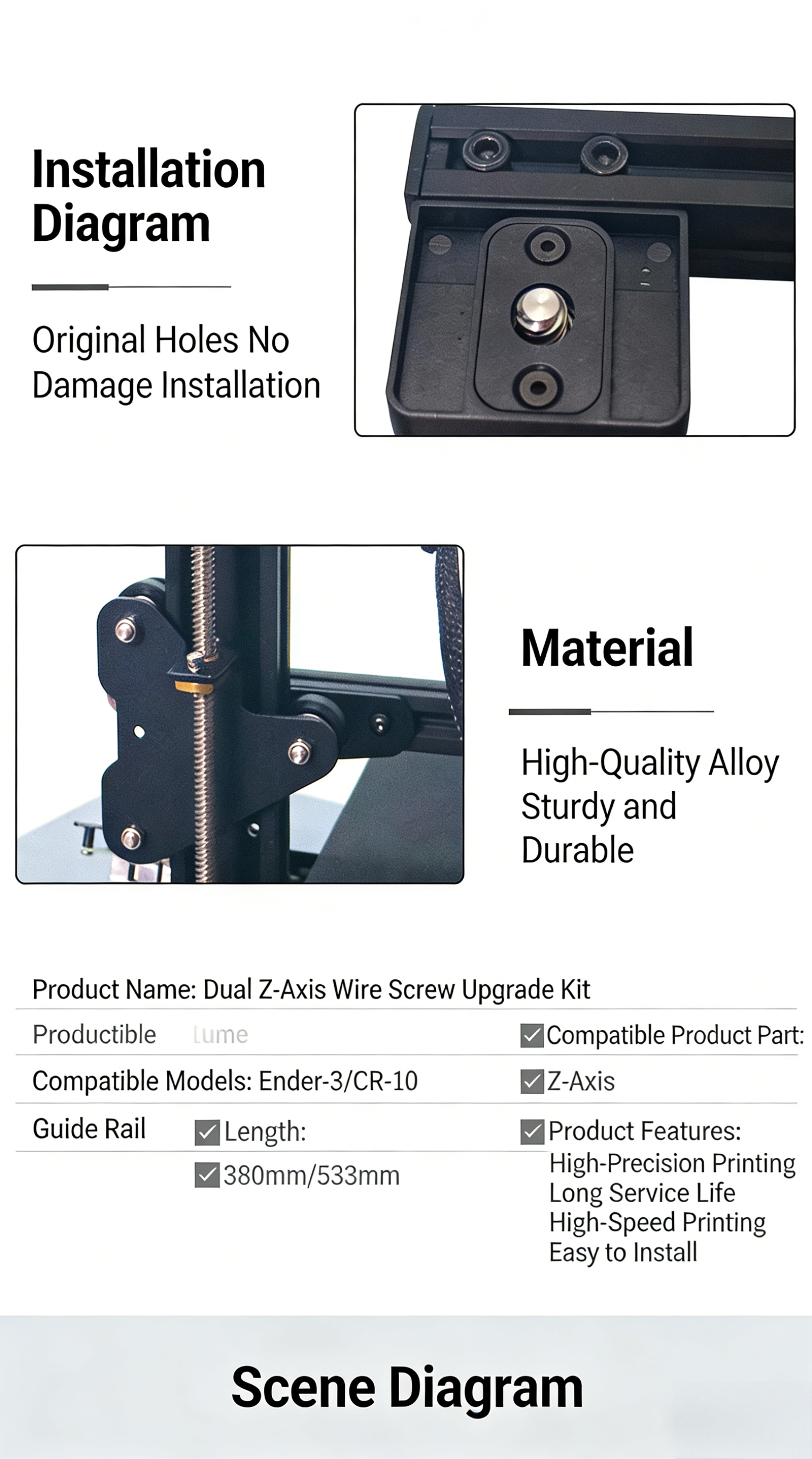 Dual Z-Axis Kit with Lead Scre - огляд і ціна 3D Printing Z Axis