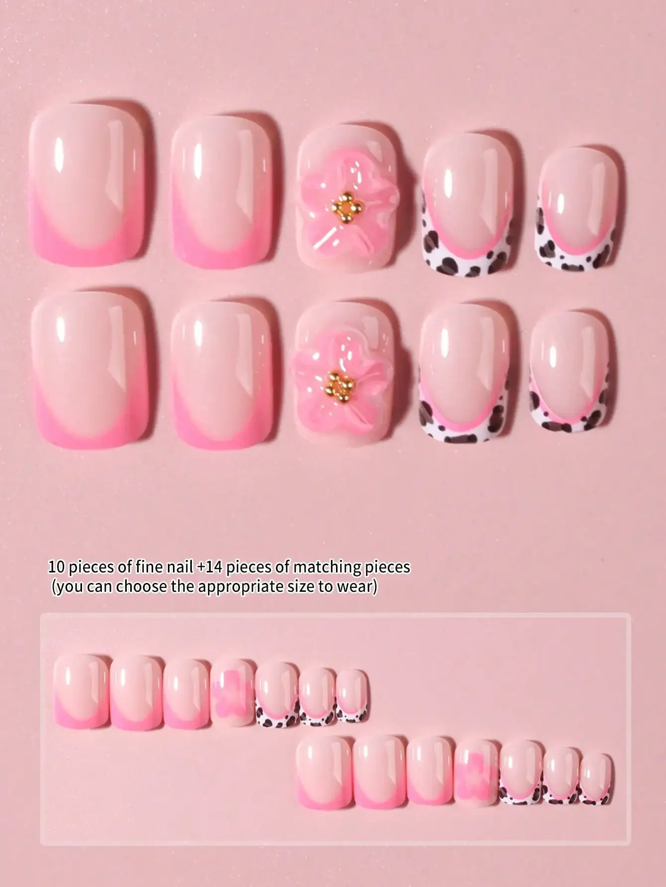 24pcs Leopard Print Pink Squar - огляд і ціна 3D Printing File Free