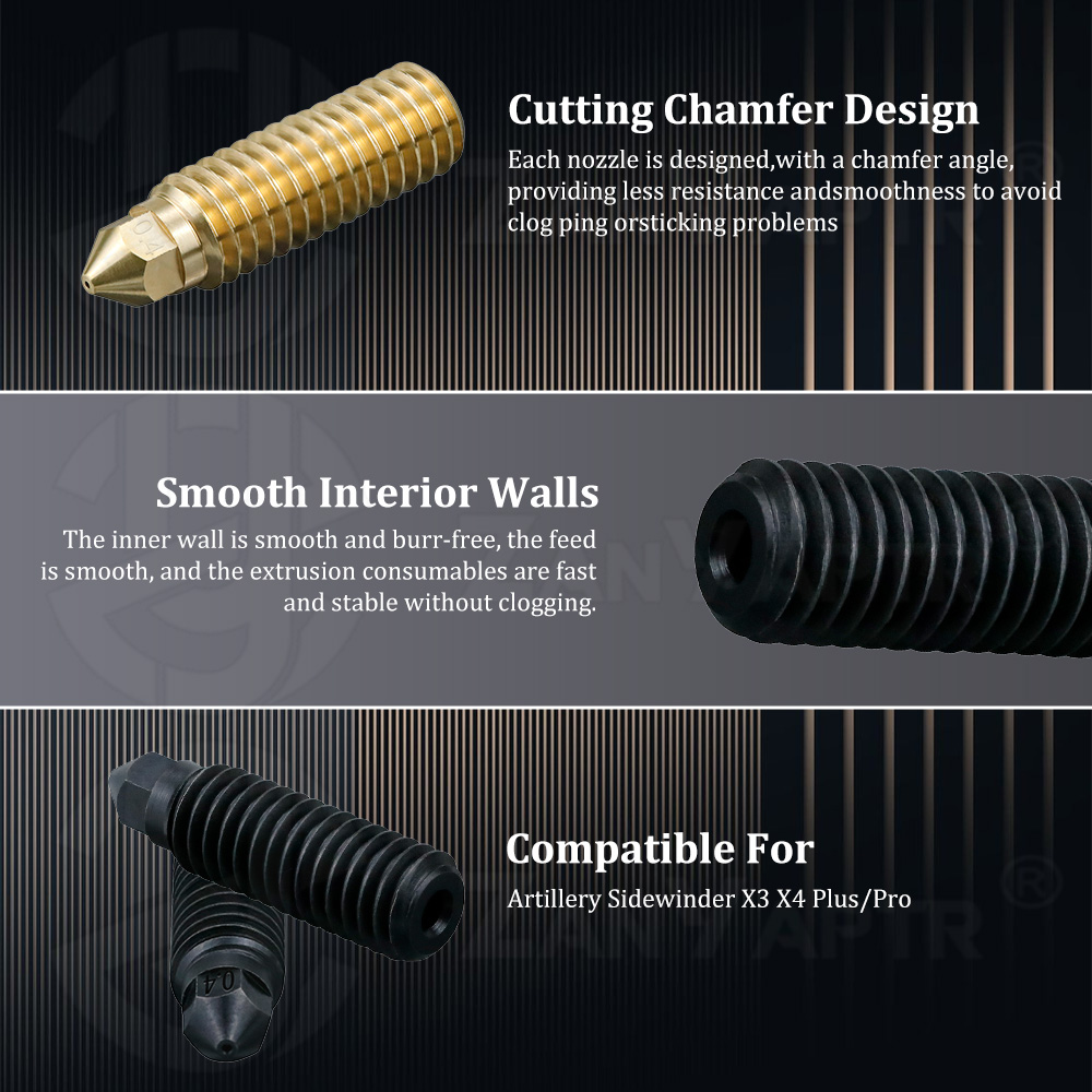 1-5 Pcs Nozzle For Artillery S - огляд і ціна 3D Printer Nozzle Brass