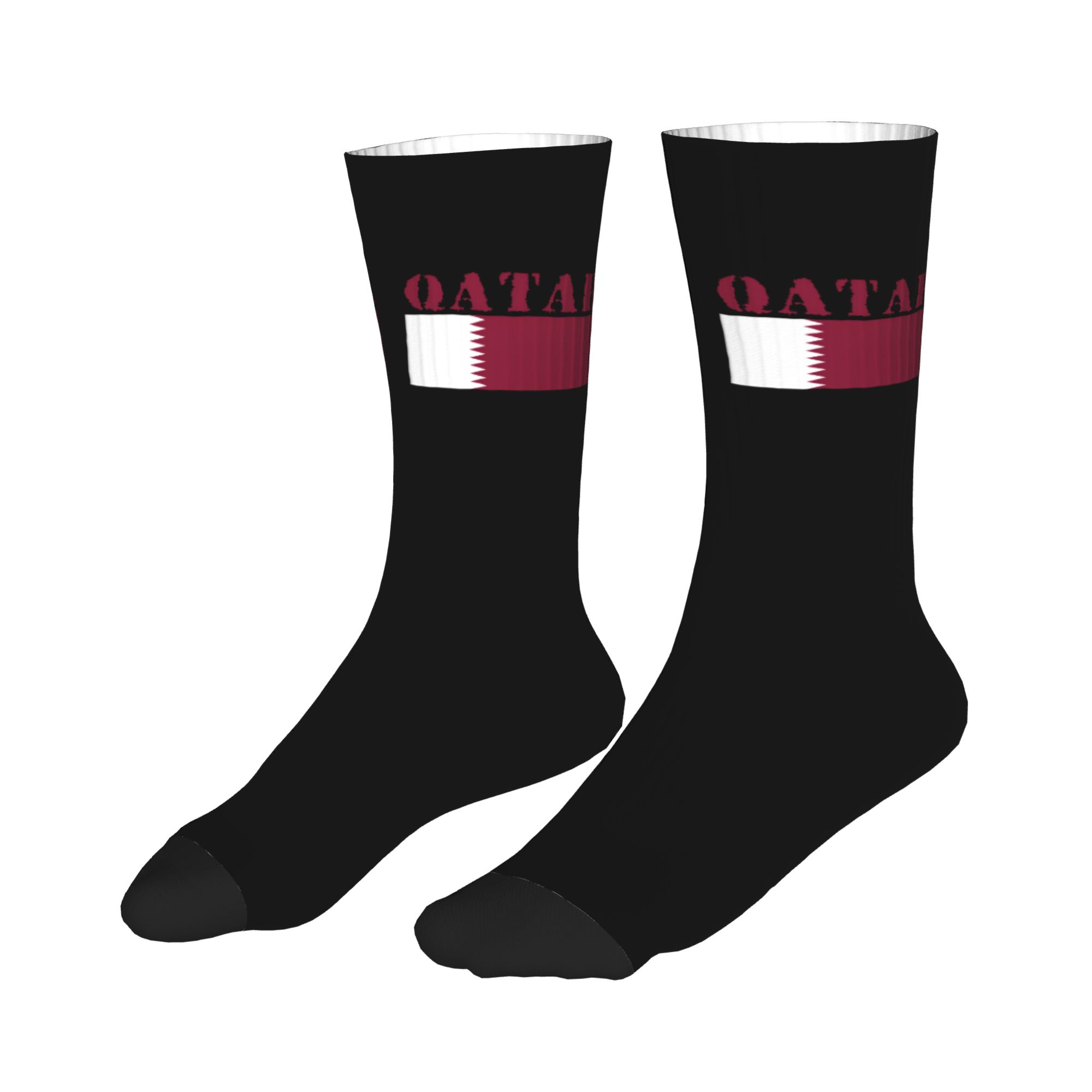 Fashion Qatar Flag Socks Men W - огляд і ціна 3D Printing Qatar
