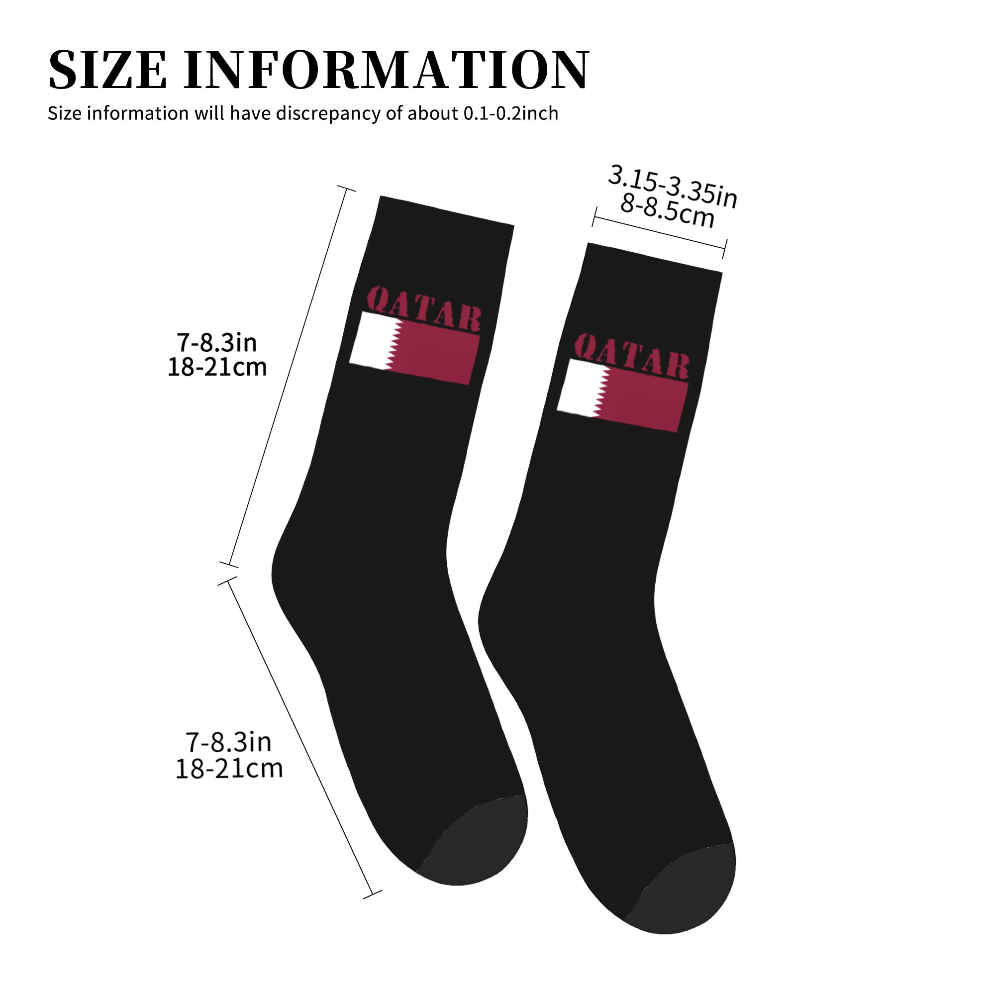 Fashion Qatar Flag Socks Men W - огляд і ціна 3D Printing Qatar