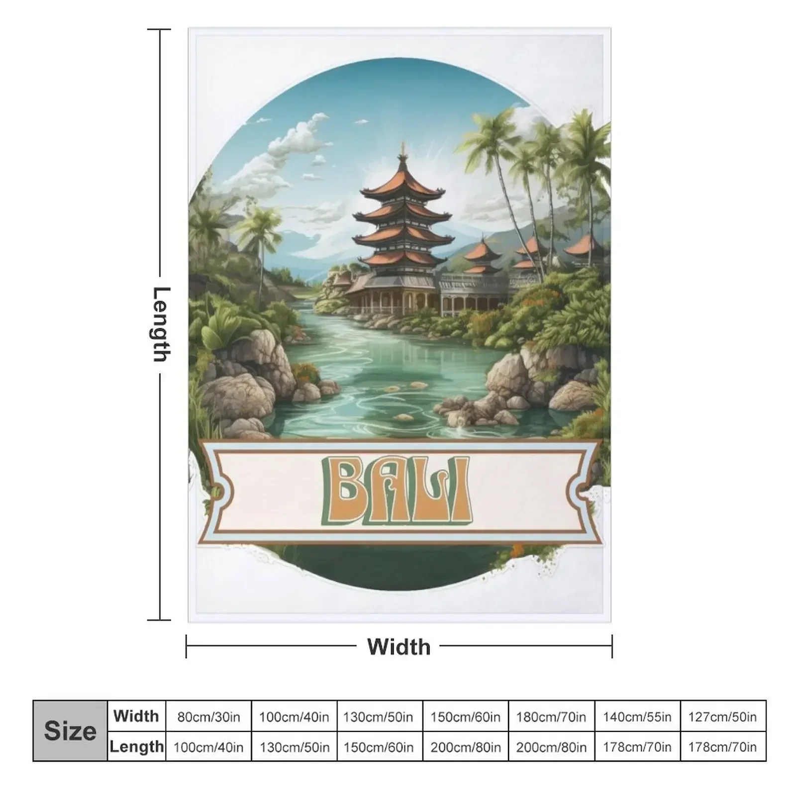 Bali Indonesia Throw Blanket C - огляд і ціна 3D Printing Bali