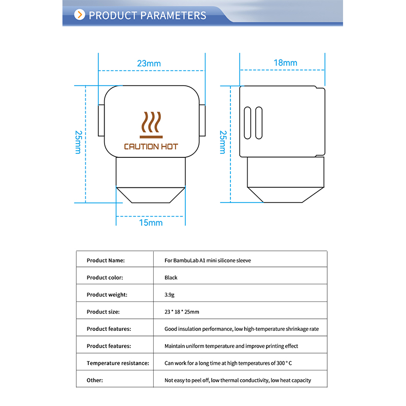For Bambu lab A1 Silicone Sock - огляд і ціна 3D Printer Hotend Kit