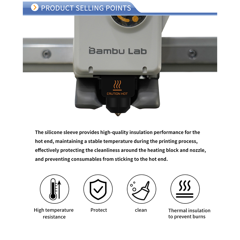 For Bambu lab A1 Silicone Sock - огляд і ціна 3D Printer Hotend Kit