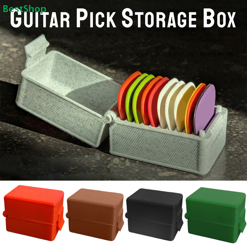 ♪Guitar Pick Storage Box with  - огляд і ціна 3D Printing Guitar