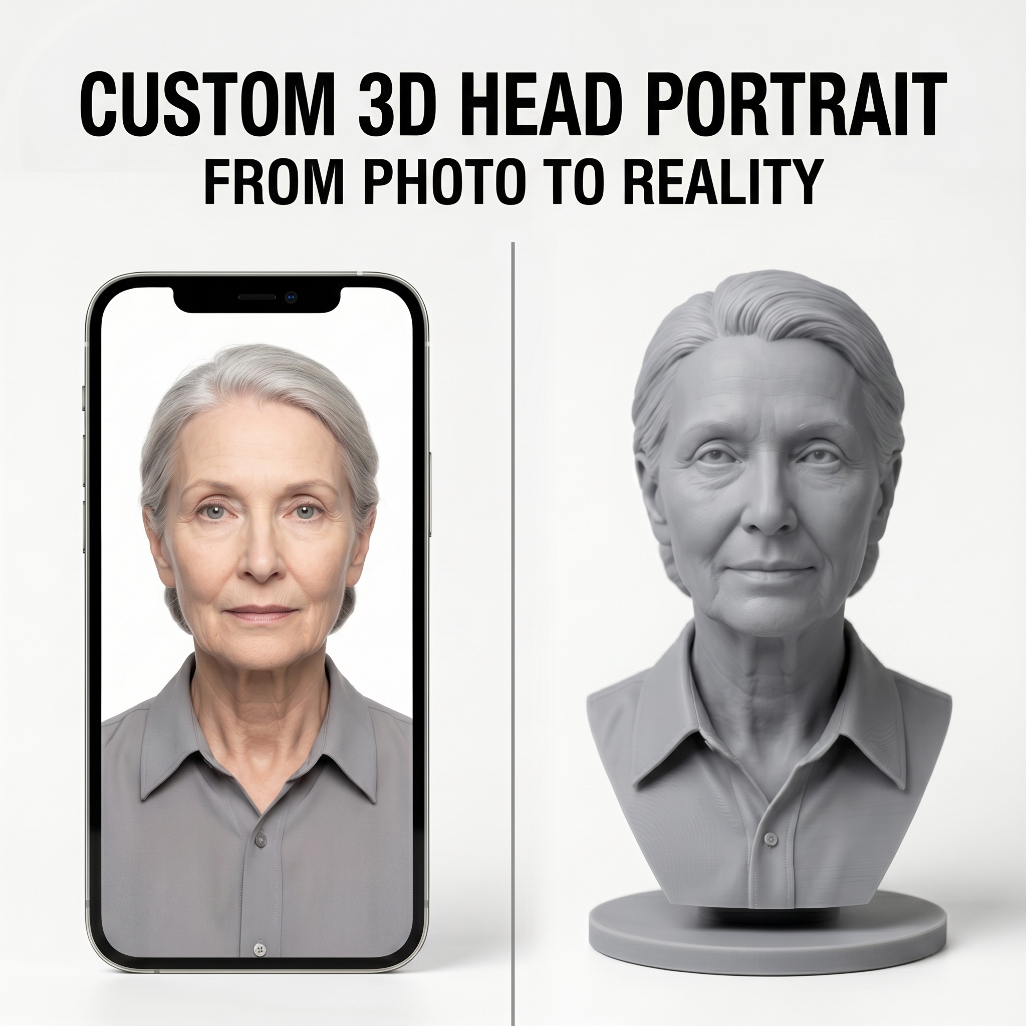 Custom 3D Bust Figurine, Perso - огляд і ціна 3D Printing Jobs