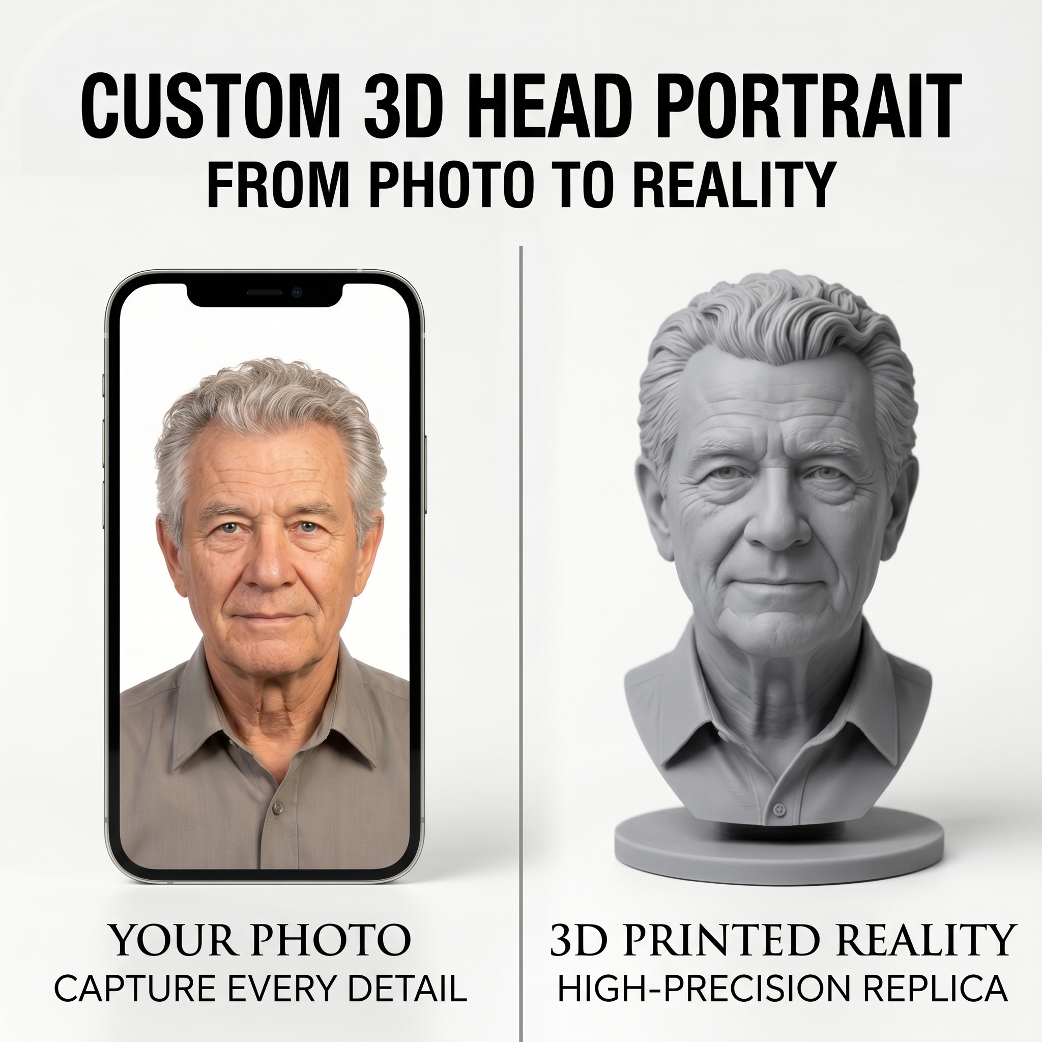 Custom 3D Bust Figurine, Perso - огляд і ціна 3D Printing Jobs