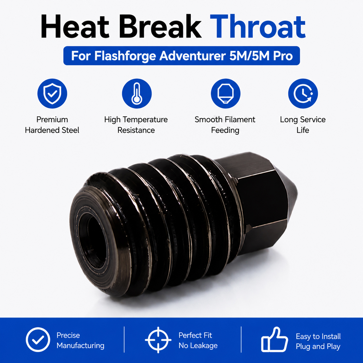 For Flashforge Adventurer 5M ( - огляд і ціна Nozzle 0.4Mm Hardened